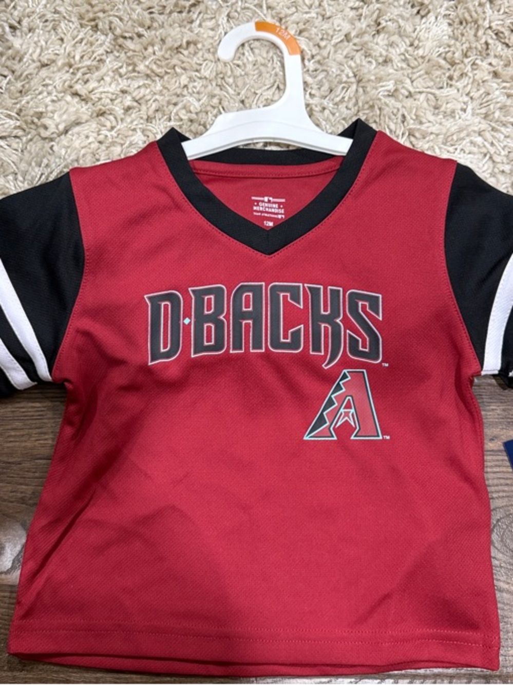 Genuine Merchandise Kids D-Backs Red and Black Jersey Top